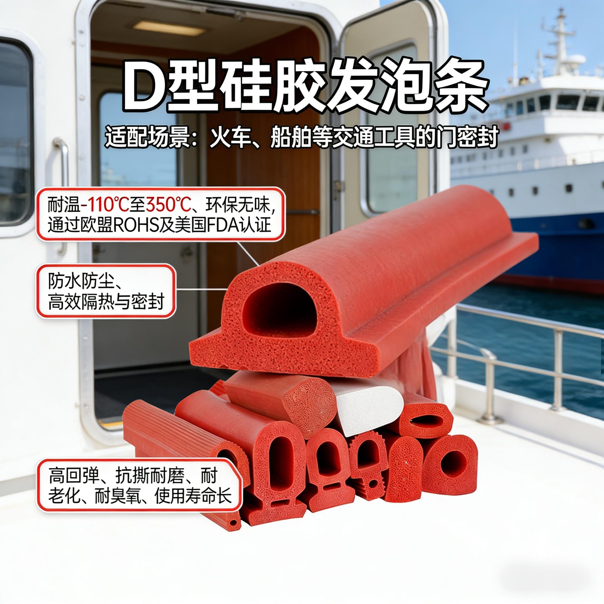 D型硅膠發泡條